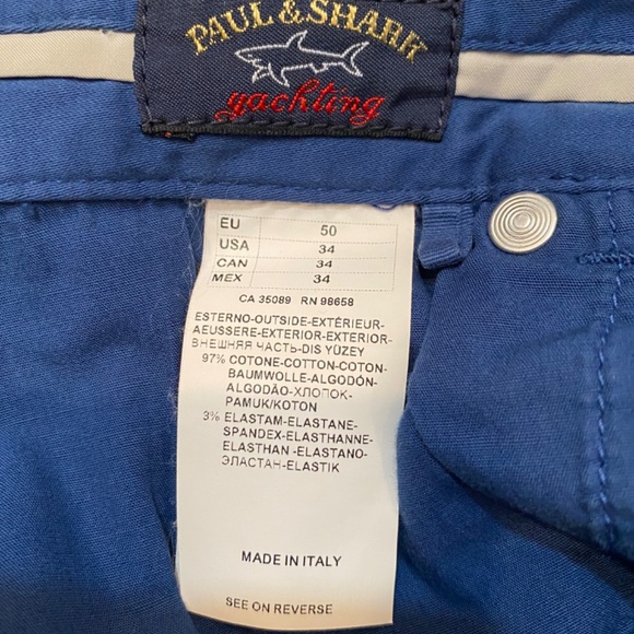 PAUL & SHARK Mens Jeans Sz 34 Royal Blue - Picture 10 of 10